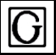Glenshaw Glass Company Trademark, g in a square 1932