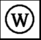 Wheaton Trademark encircled W