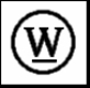 Wheaton Trademark encircled underlined W