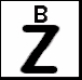 Zimmerman Art Glass Company Trademark (B over Z) Mark for Bart Zimmerman